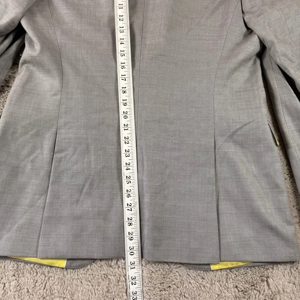 Hugo Boss The‎ James1 Grey Wool Blazer Yellow Lining Guabello Italy 42R Luxury